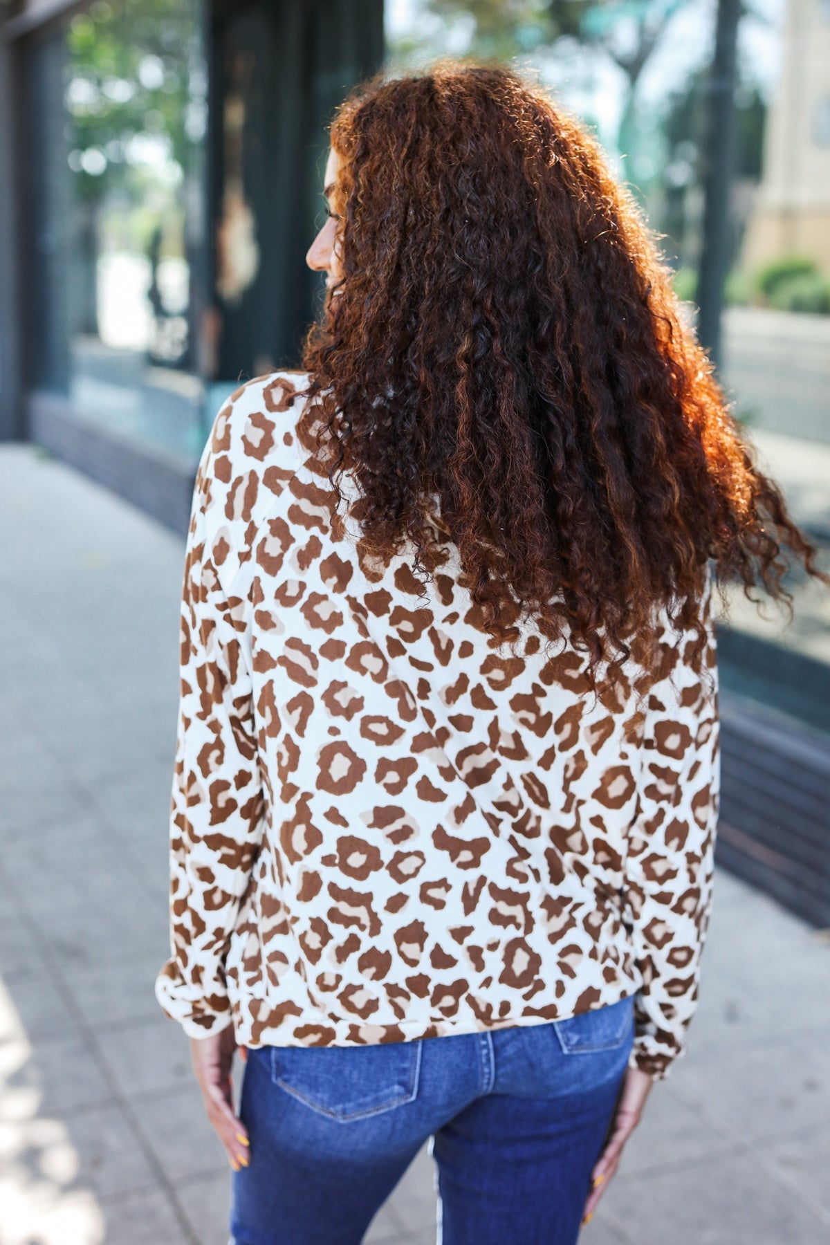 Red Lolly Taupe Animal Print Hoodie