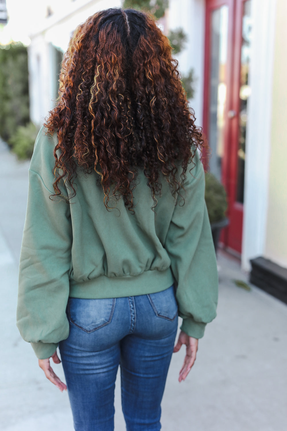 Lime Green Boyfriend Button Down Cropped Jacket