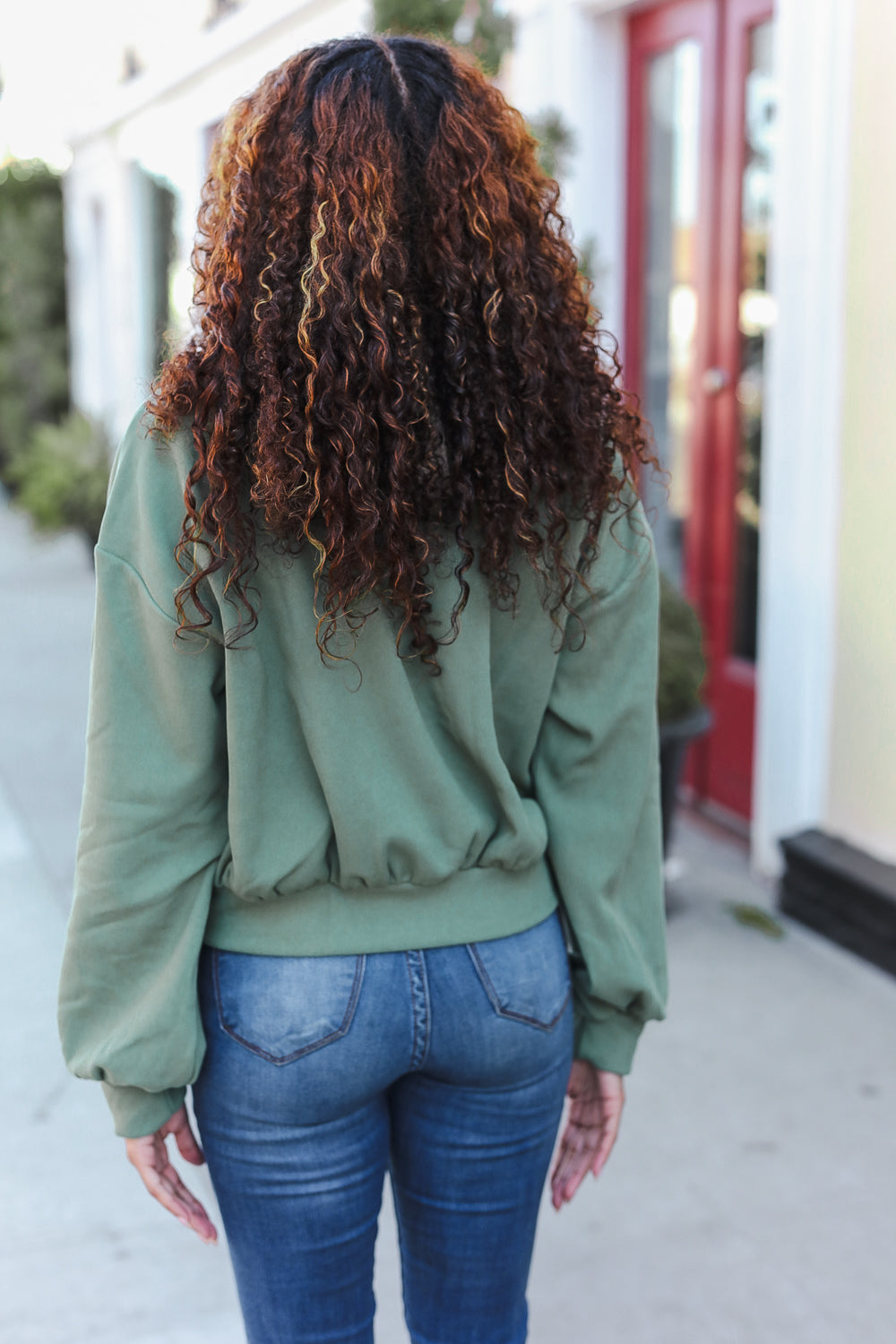 Lime Green Boyfriend Button Down Cropped Jacket