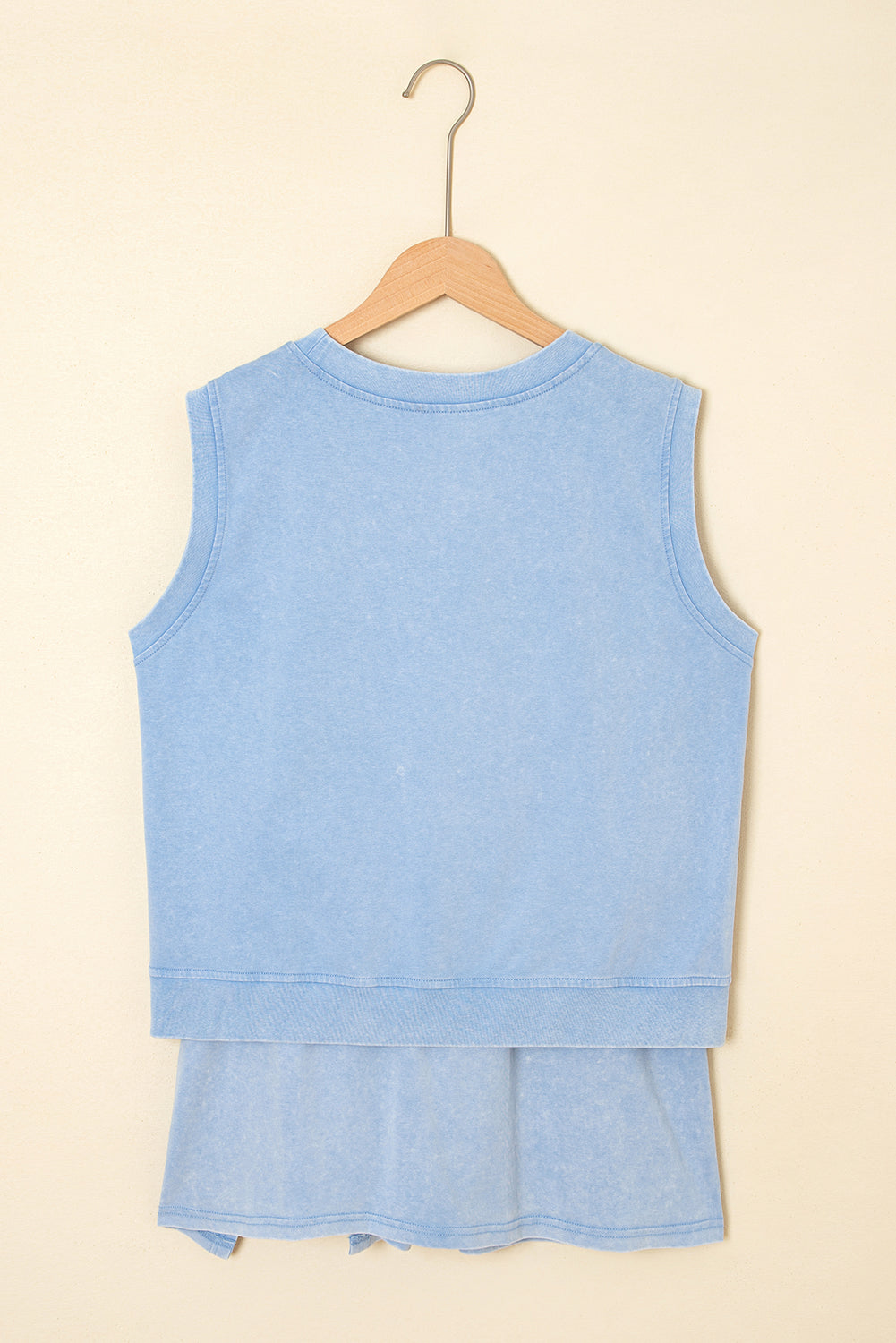 Phalaenopsis Mineral wash tank top and lined skort set with soft washed color, comfortable fit, and sporty boutique summer style