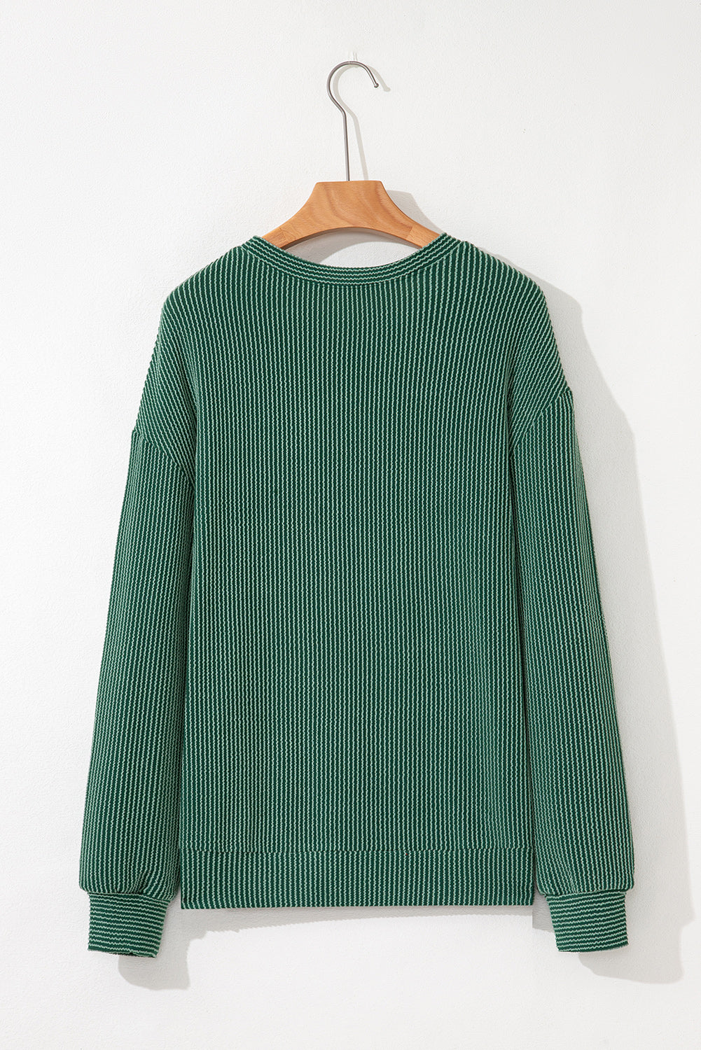 evergreen MERRY JOLLY Christmas long sleeve corded boutique top