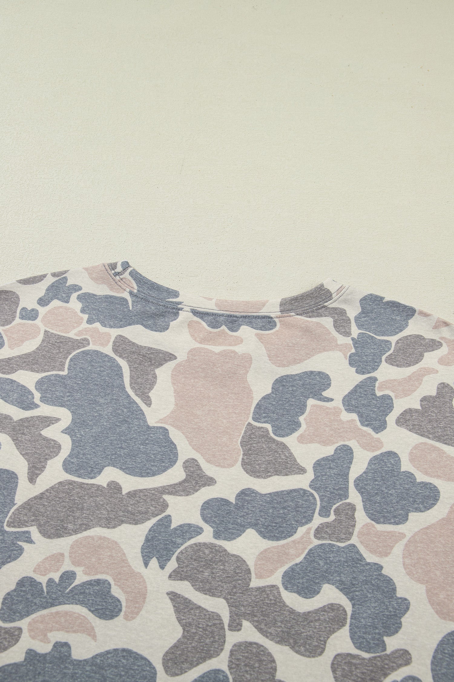 Multicolour Mya multicolor camo tee and shorts set with loose fit, elastic waist shorts, and relaxed boutique loungewear style