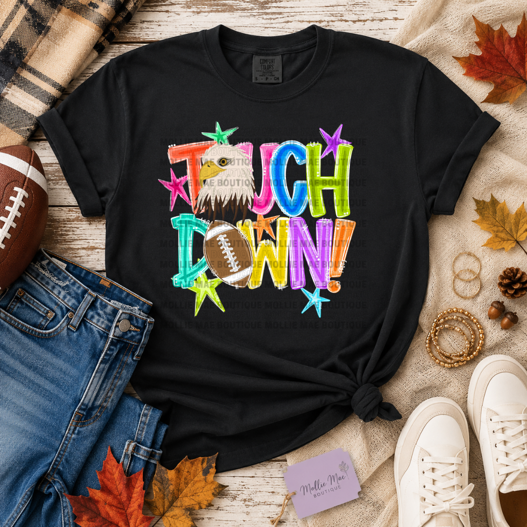 Eagles Bright Touchdown Football Graphic Tee