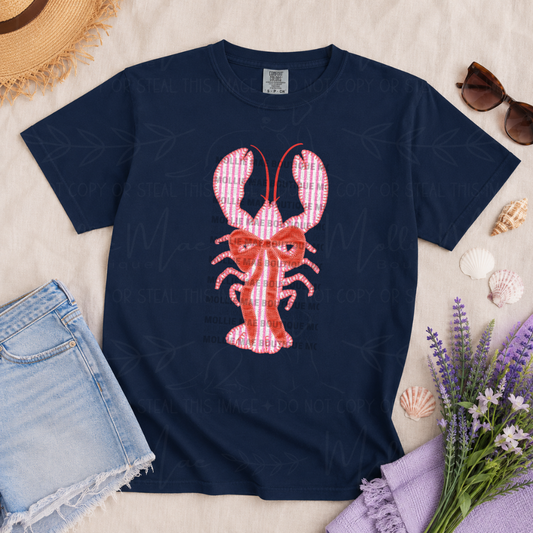 Seaside Lobster Bow Graphic Tee