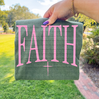 The Faith Declaration Tee –  Moss or Bay