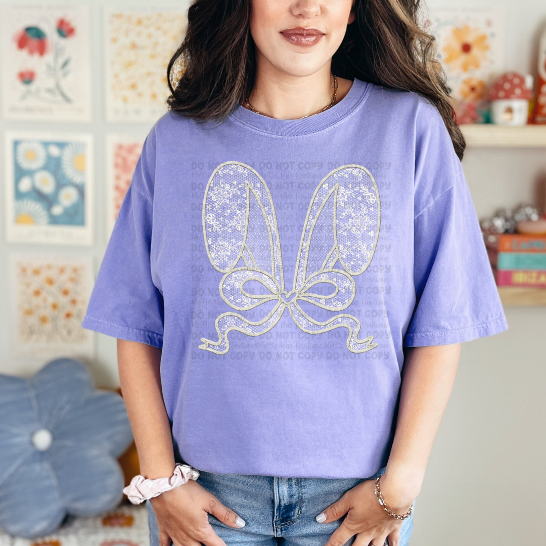 Lace Bunny Ears Tshirt