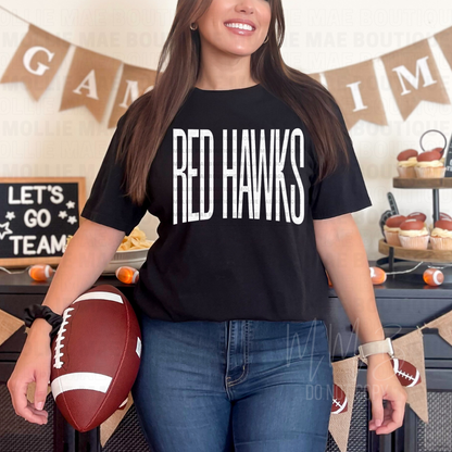 Red Hawks Oversized Graphic Tee
