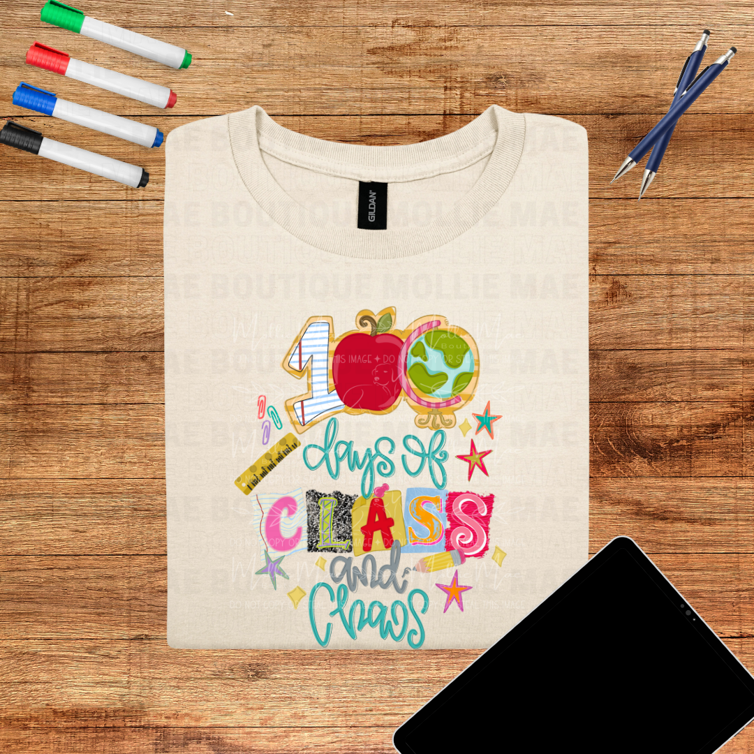 100 Days of Class & Chaos Graphic Tee