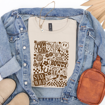 Cowgirl Collage Graphic Tee