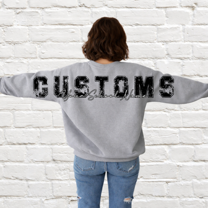 Big Back Custom Varsity Sweatshirt