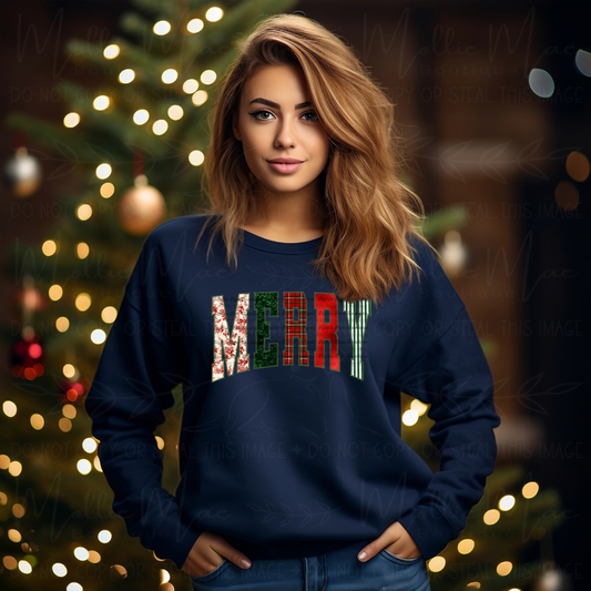 RL Merry Plaid Graphic Sweatshirt