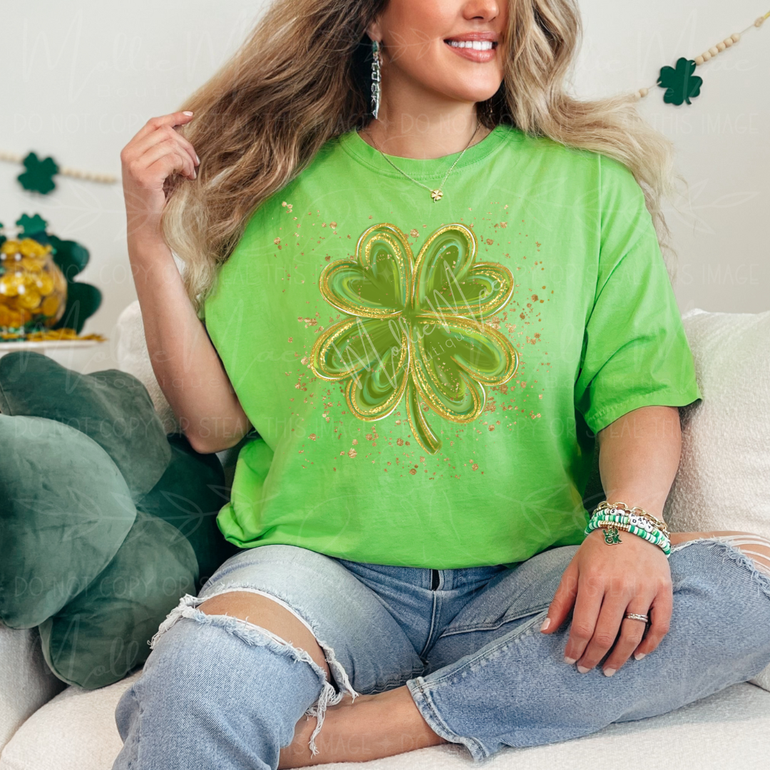 Clover Gold Splash Graphic Tee