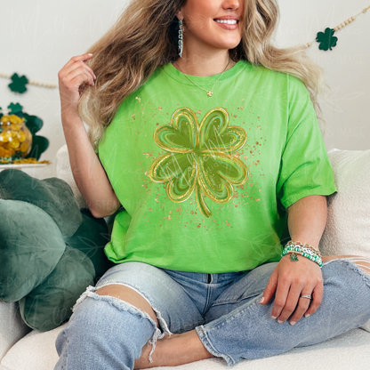 Clover Gold Splash Graphic Tee