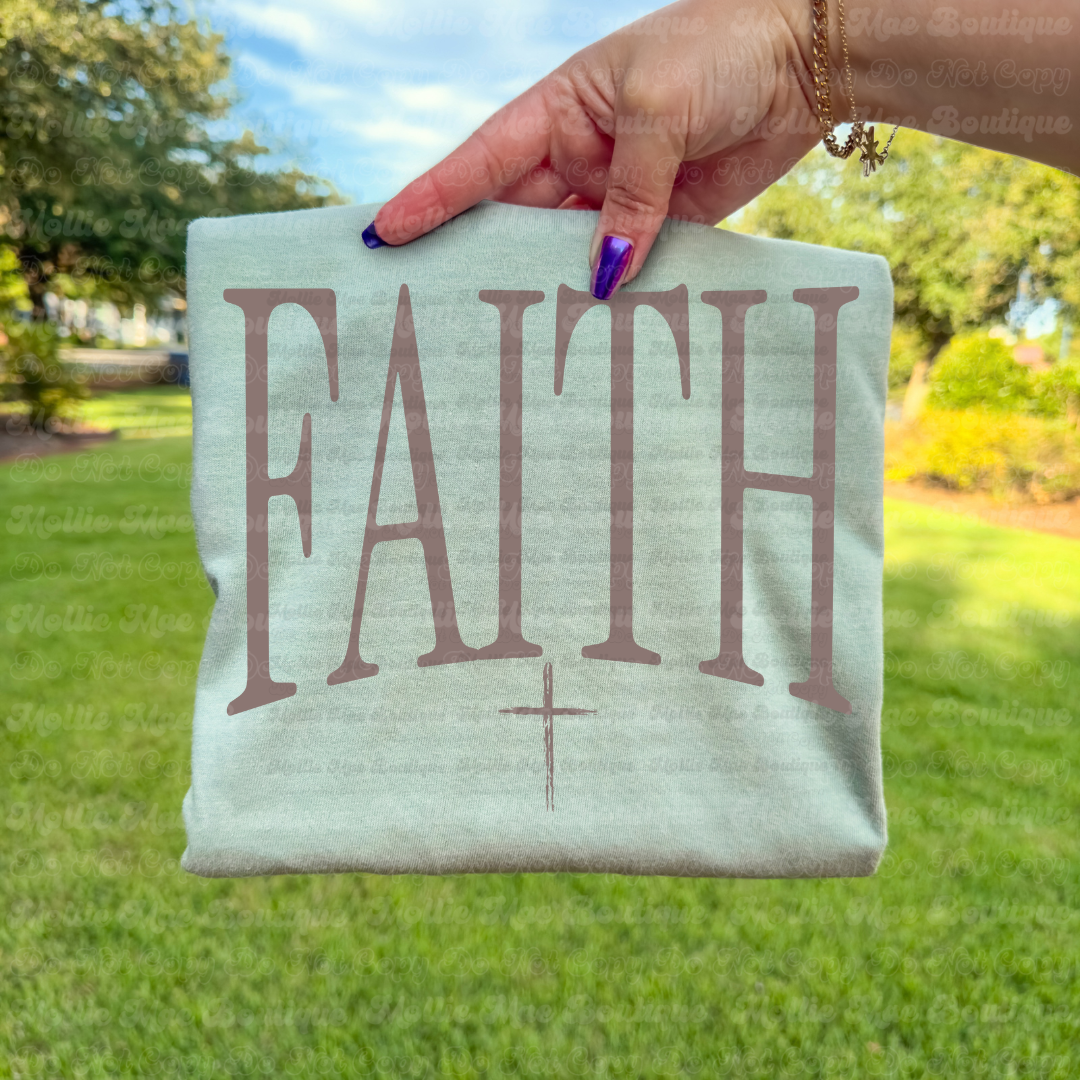 The Faith Declaration Tee –  Moss or Bay
