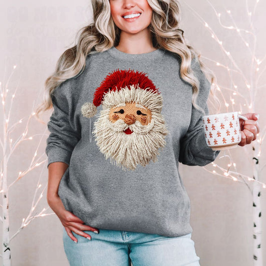 Old-World Claus” Faux Yarn Santa