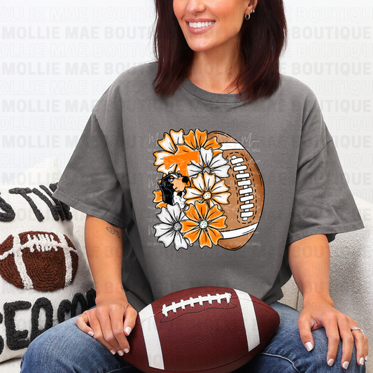 TN Smokey Floral Graphic Tee – Gildan Charcoal or Tennessee Orange