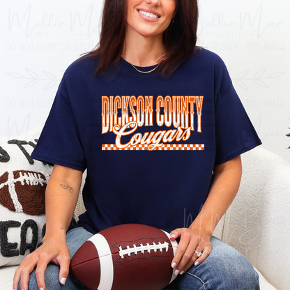 Dickson County Cougars Graphic Tee – Navy Gildan Softstyle
