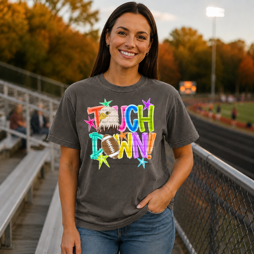 Eagles Bright Touchdown Football Graphic Tee