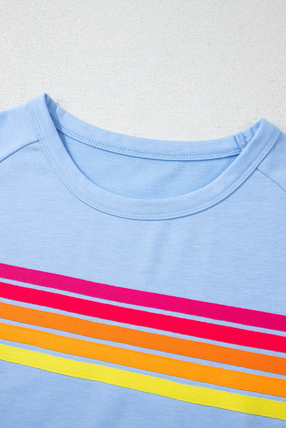 multiple colors Stripe Patch Front Short Sleeve Tee with a striped patch detail and an easy short-sleeve fit, boutique fashion