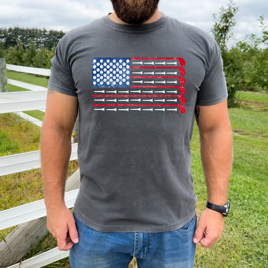Stars, Stripes & Golf Graphic Tee or Tank