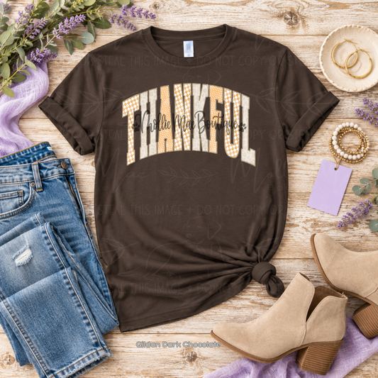 Thankful Varsity  Graphic Tee