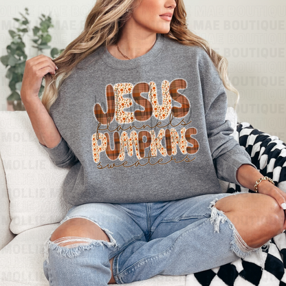 Faith, Flannels & Pumpkin Sweaters Graphic Tee or Sweatshirt