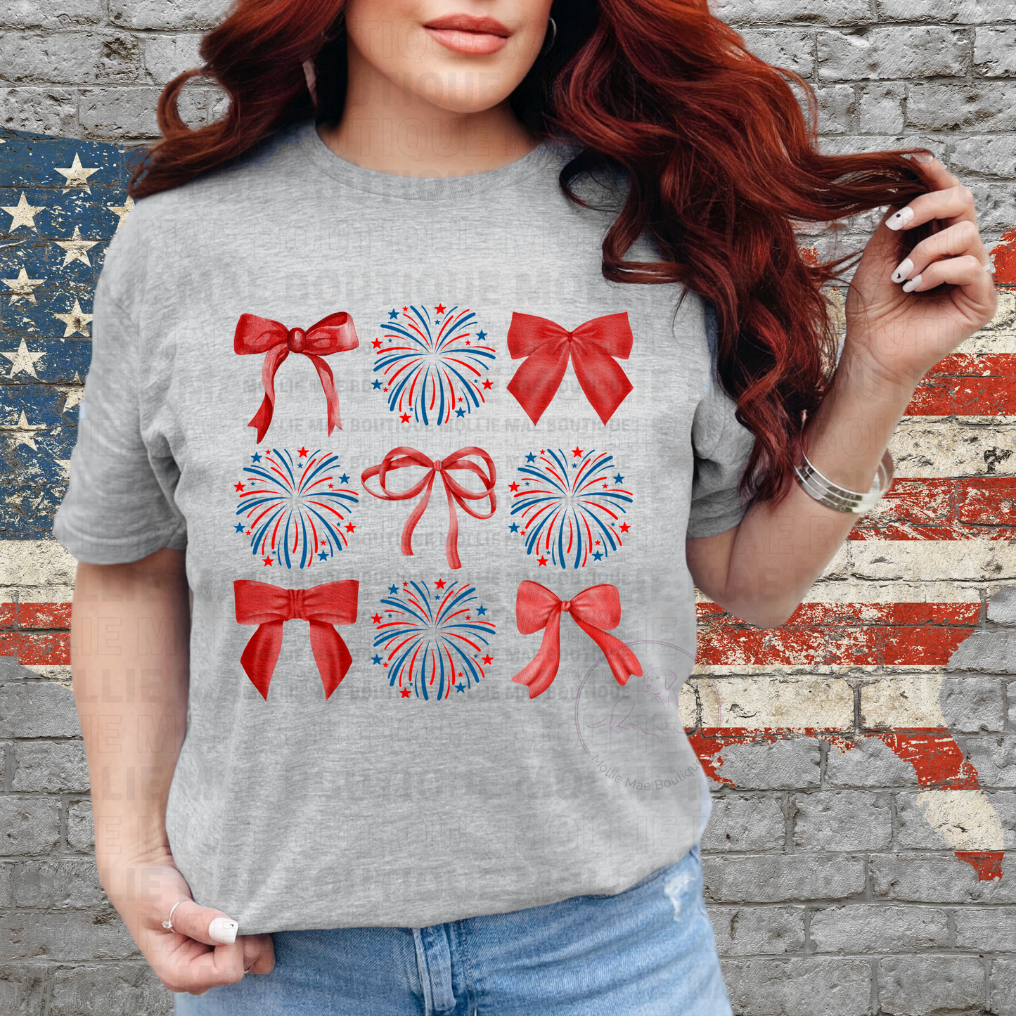 Fireworks and Bows Croquette Tshirt