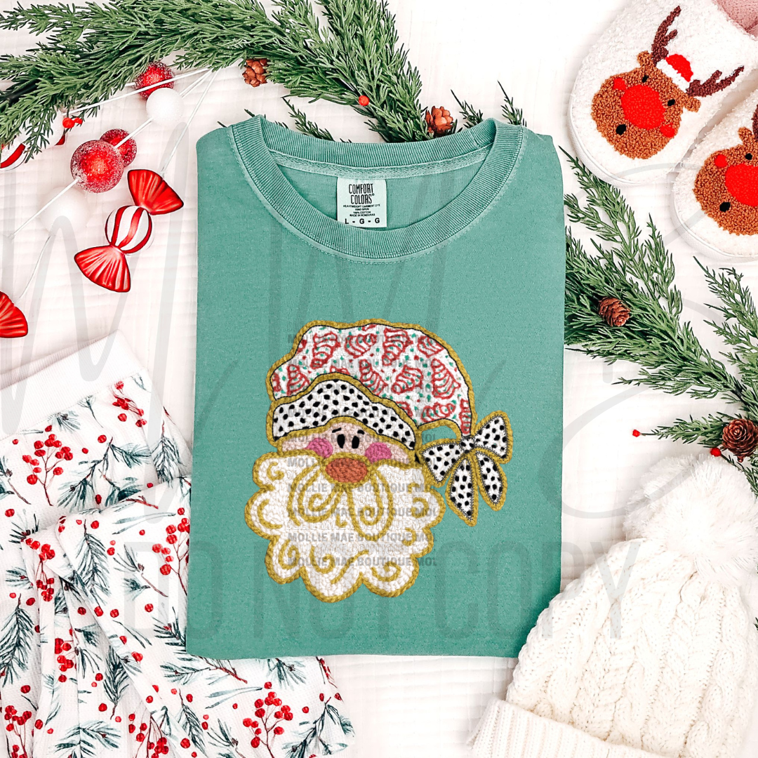 Sweet Santa Faux Yarn Graphic Tee