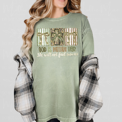 God Is Within Her Comfort Colors Tee | Psalm 46:5