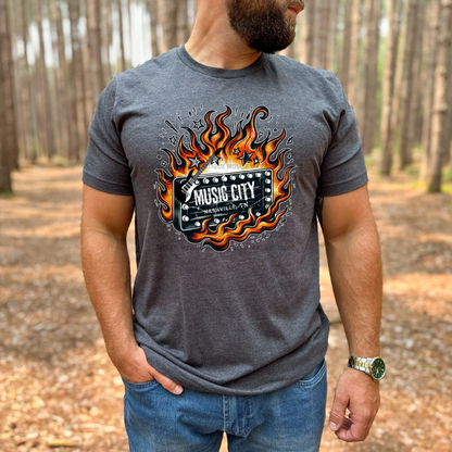 Flames Music City Nashville TN Tshirt