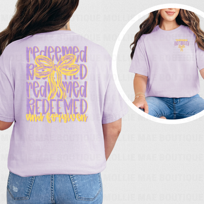 Redeemed & Forgiven Christian Graphic Tee