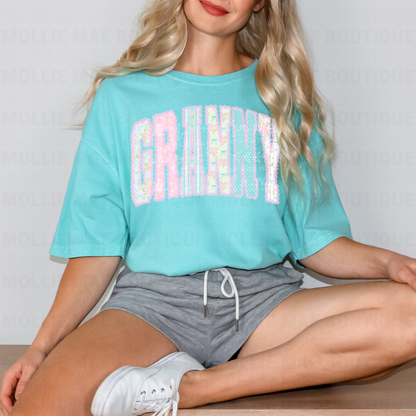 Vintage Floral Granny Graphic Tee