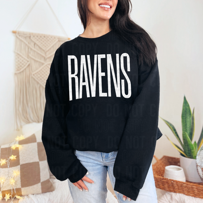 RAVENS Oversized Font Graphic Tee or Sweatshirt