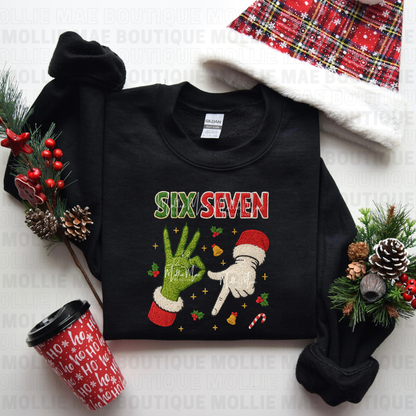 Six Seven Faux Knit Christmas Sweatshirt