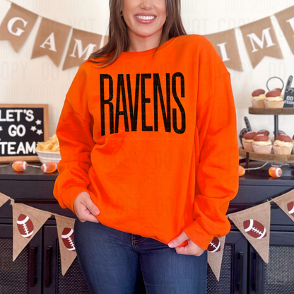 RAVENS Oversized Font Graphic Tee or Sweatshirt