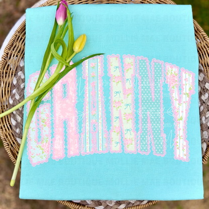 Vintage Floral Granny Graphic Tee