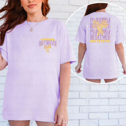 Redeemed & Forgiven Christian Graphic Tee