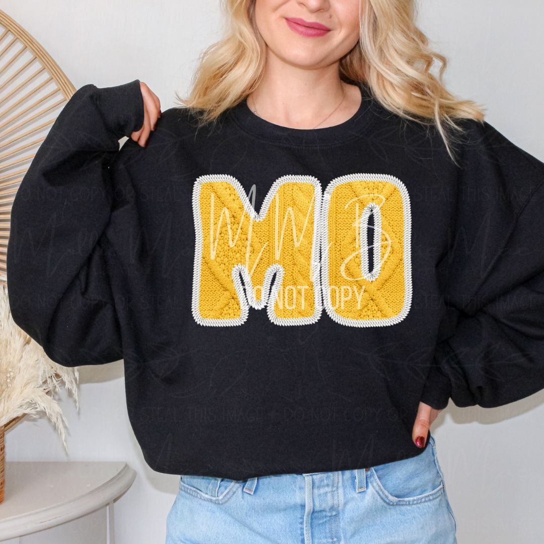 SEC College Faux Knit Graphic Sweatshirt or Tee