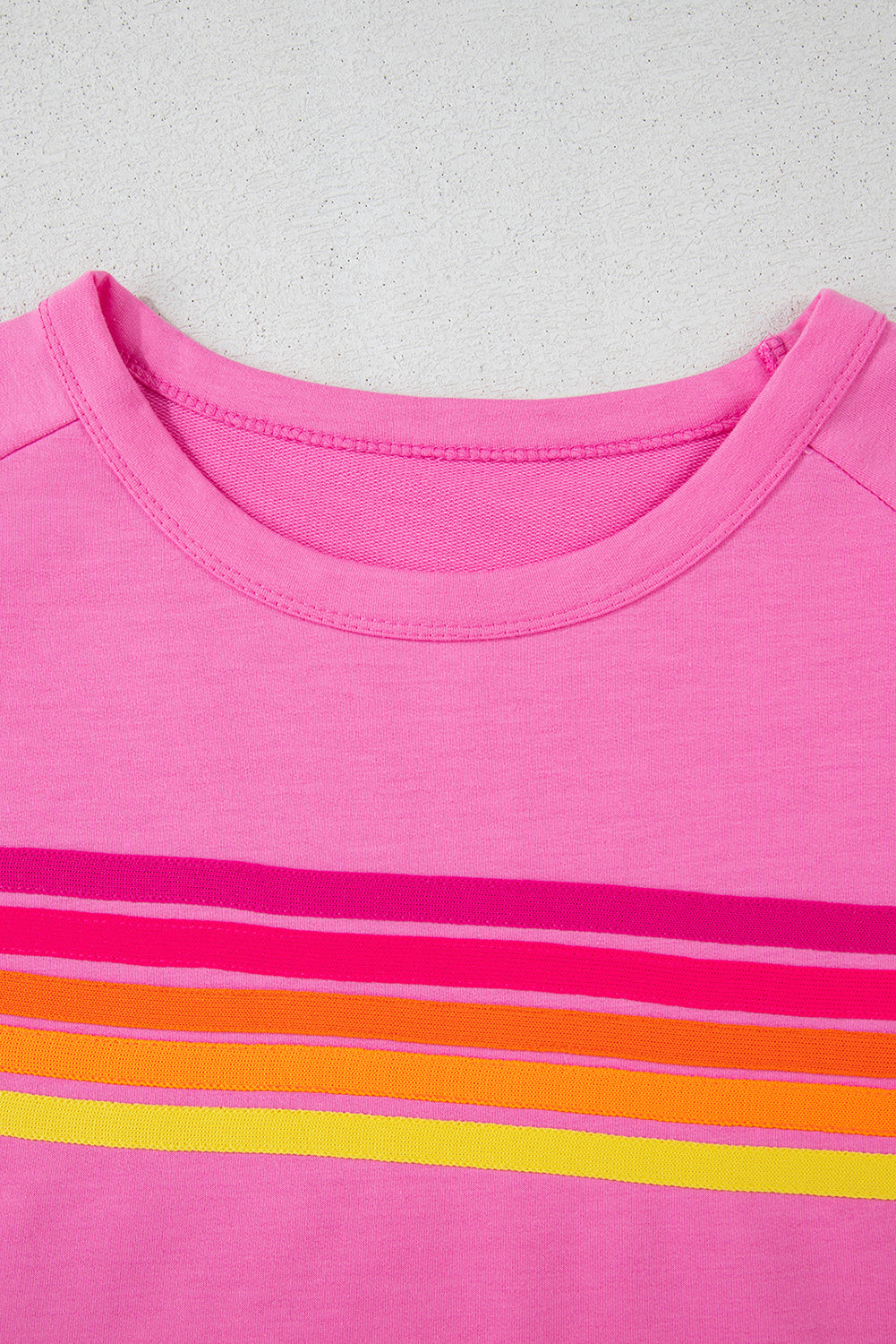multiple colors Stripe Patch Front Short Sleeve Tee with a striped patch detail and an easy short-sleeve fit, boutique fashion