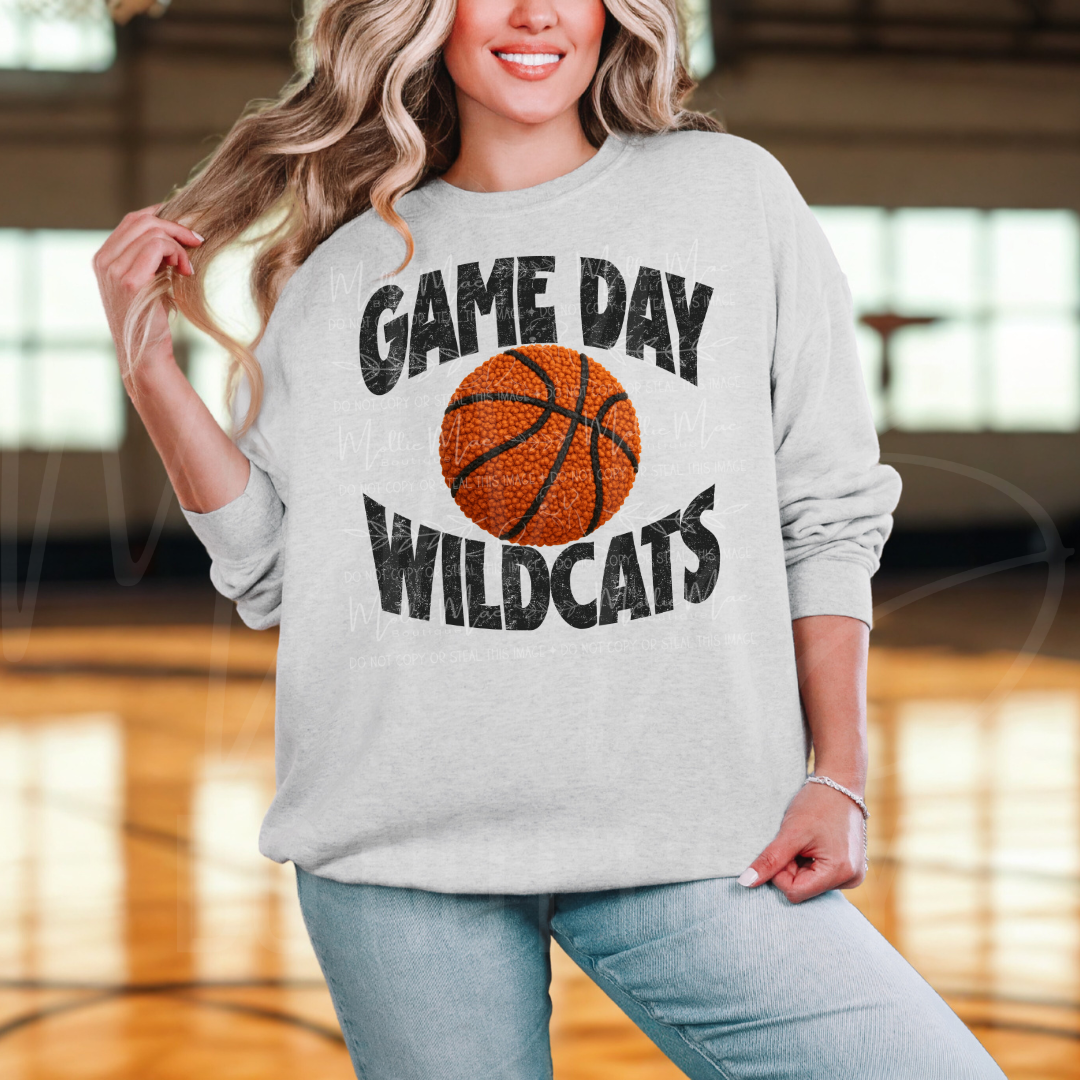 Varsity Faux Basketball Game Day Sweatshirt