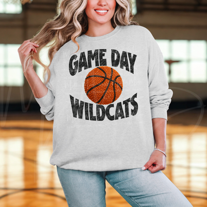 Varsity Faux Basketball Game Day Sweatshirt