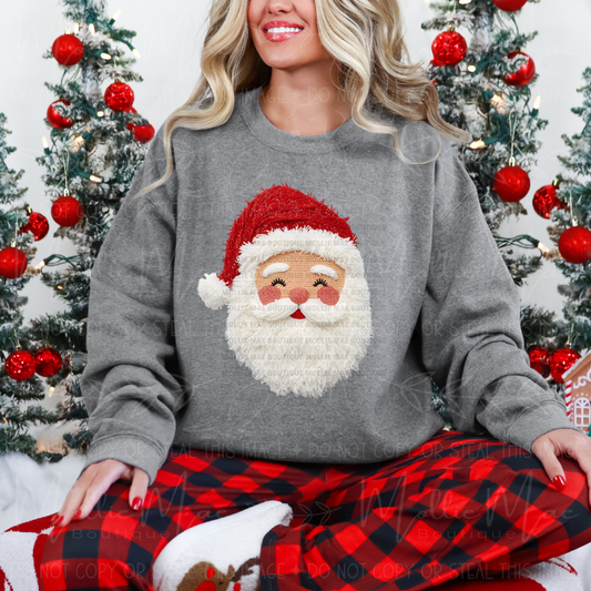 Santa Faux Yarn Sweatshirt