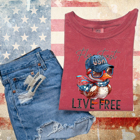Fly Fast Live Free Tshirt
