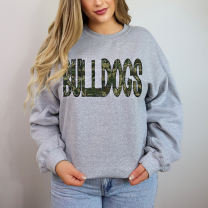 Bulldogs Camo Doodle Graphic Tee & Sweatshirt