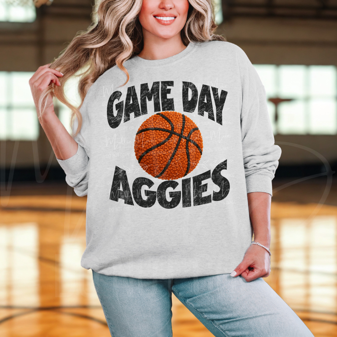 Varsity Faux Basketball Game Day Sweatshirt