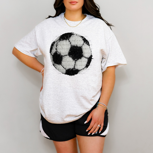 Faux Knit Soccer Ball Graphic Tee