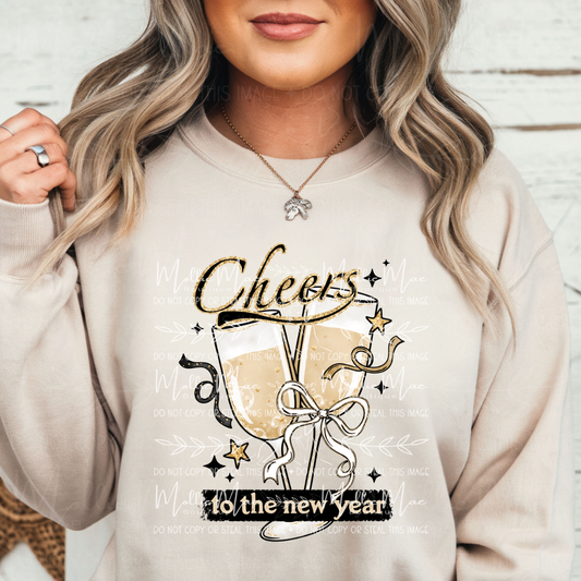 Cheers to the New Year Graphic Tee or Sweatshirt