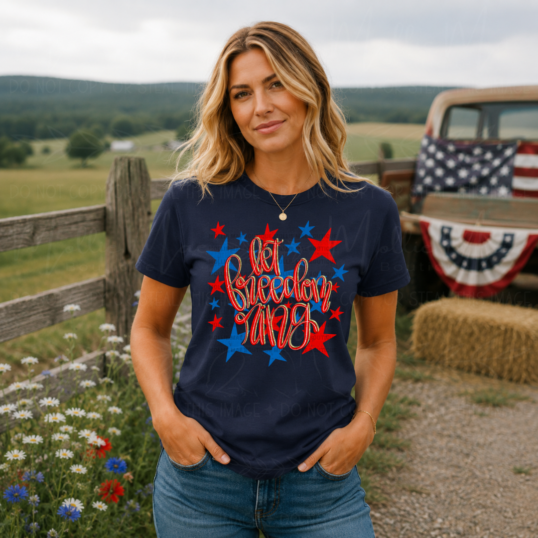 Let Freedom Ring Patriotic Graphic Tee