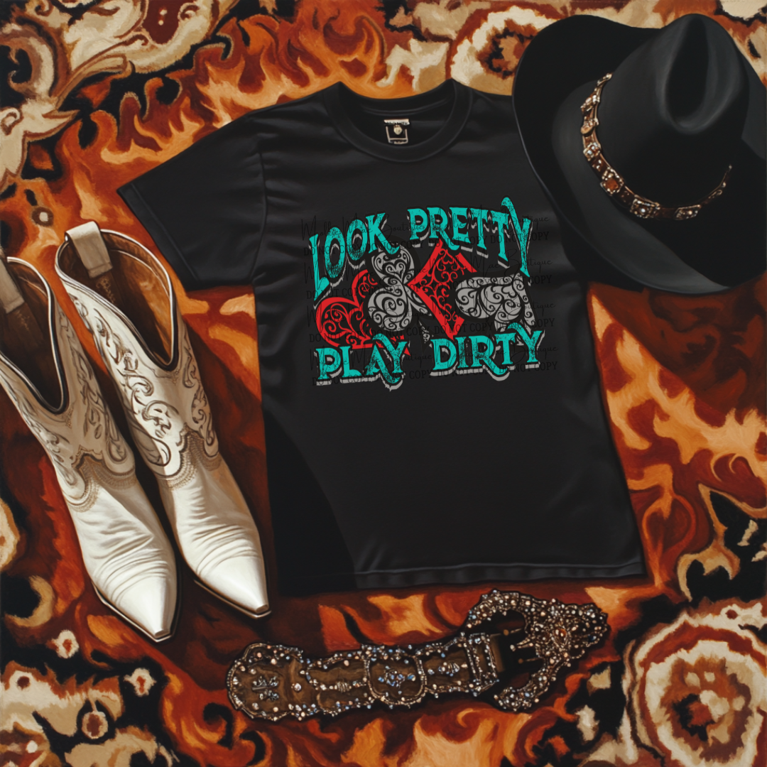 Look Pretty Play Hard Tshirt