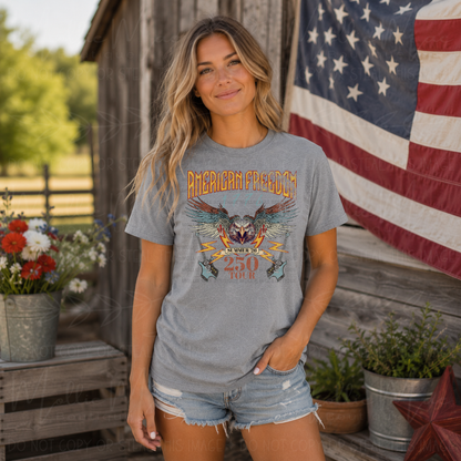 American Freedom 250 Tour Patriotic Graphic Tee